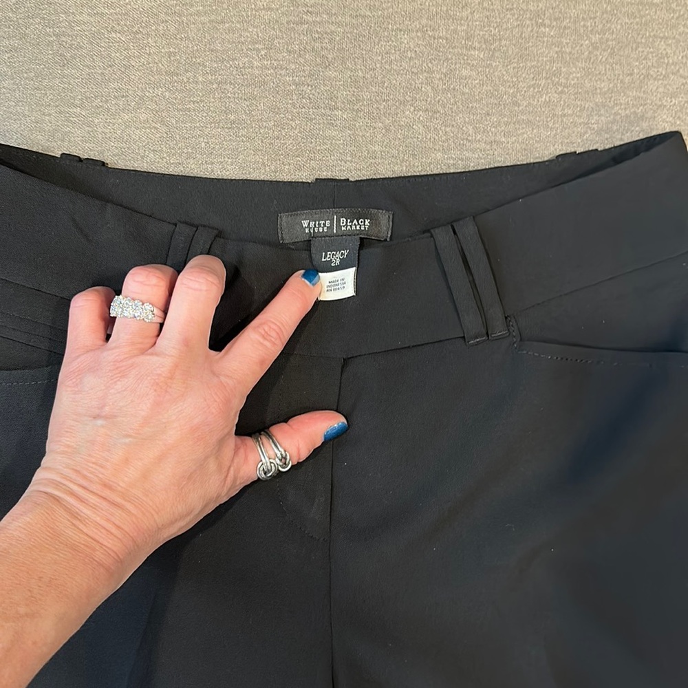 WHBM black formal pants, straight leg size 2 worn once!